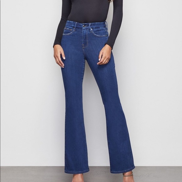 good american flare jeans
